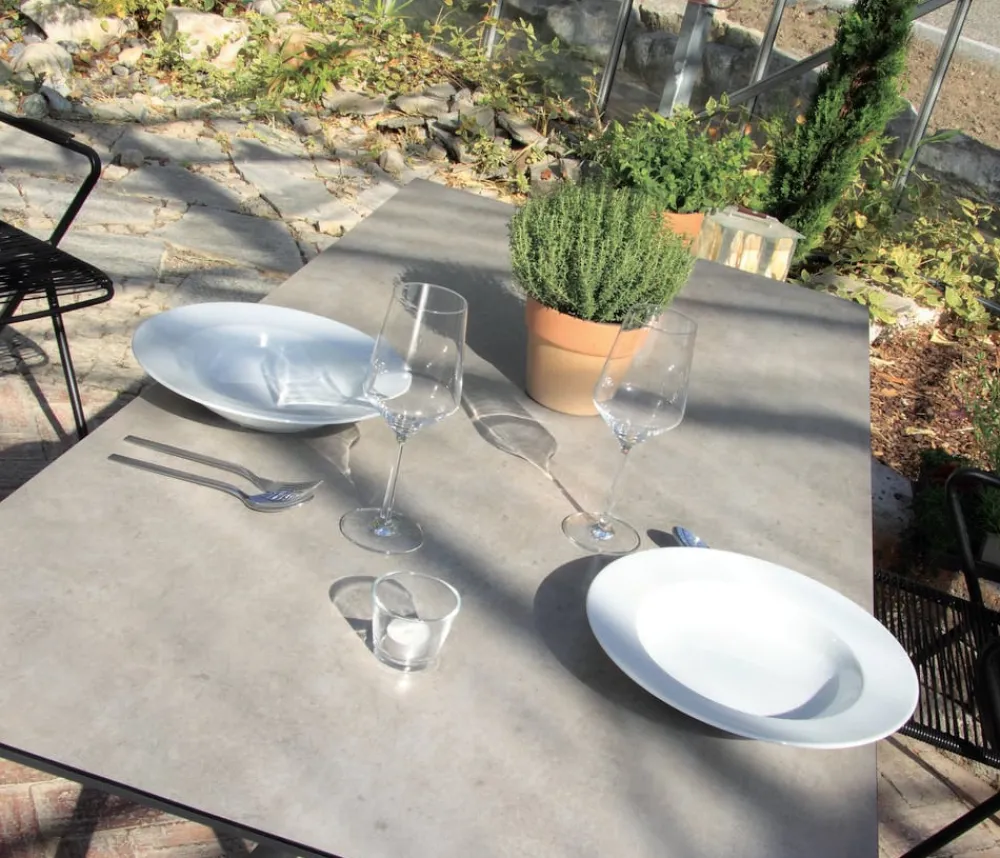 Acamp Gartenmöbel-Sets - Gartenmöbel-Set Alpha, bespannt, 5-teilig Anthrazit
