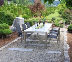 Acamp Esstisch-Gruppen|Gartenmöbel-Sets - Gartenmöbel-Set Ausziehtisch Auris und Stapelstuhl Auris, 7-teilig