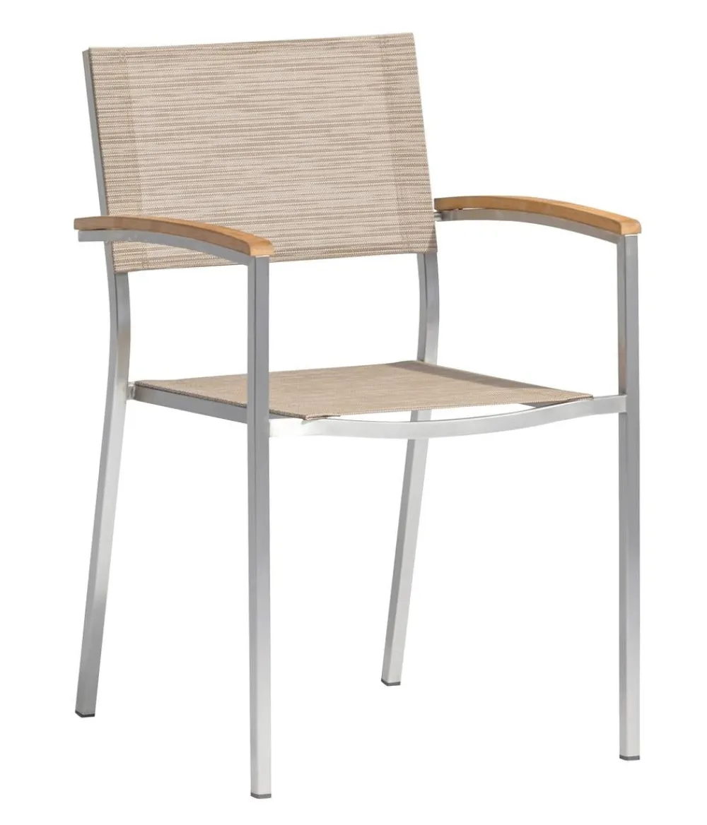 Acamp Esstisch-Gruppen|Gartenmöbel-Sets - Gartenmöbel-Set Keramiktisch Auris und Stapelstuhl Skye, 7-teilig