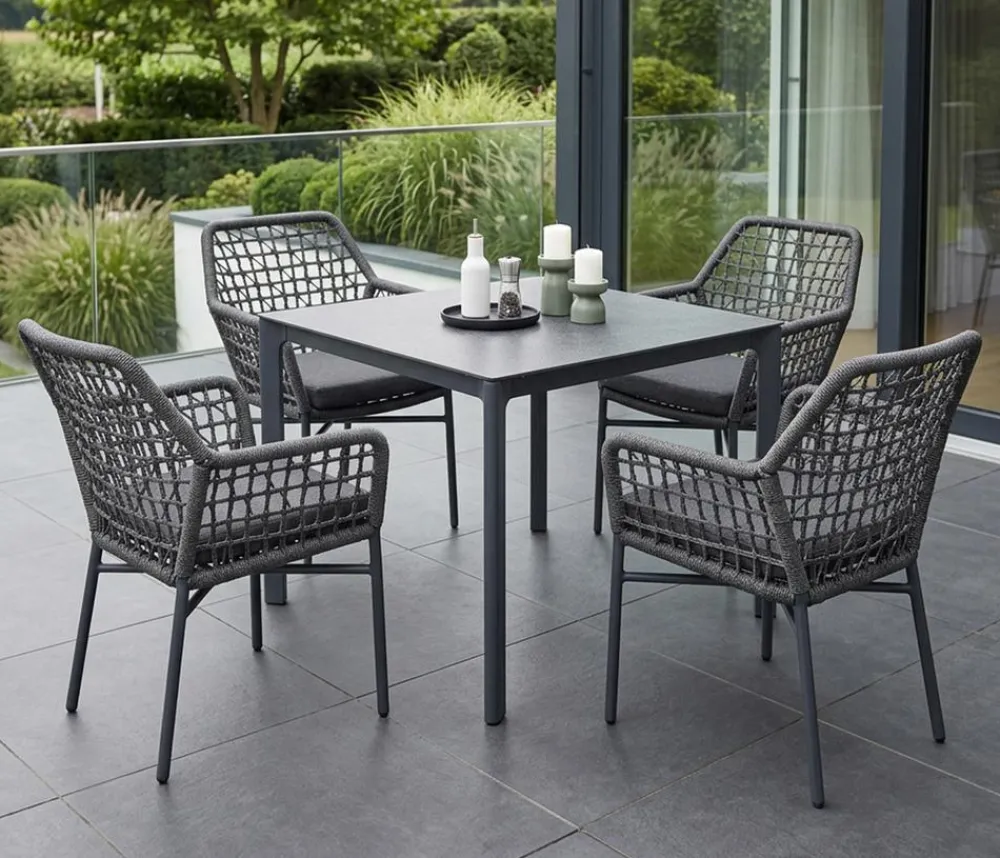 Acamp Esstisch-Gruppen|Gartenmöbel-Sets > Gartenmöbel-Set Rom, quadratisch, 5-teilig