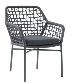 Acamp Esstisch-Gruppen|Gartenmöbel-Sets - Gartenmöbel-Set Rom, 7-teilig Dunkelgrau
