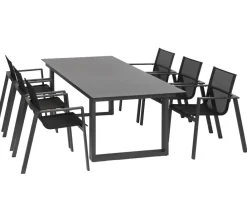 Acamp Gartenmöbel-Set Tisch Hollywood und Stapelstuhl Hollywood, 7-teilig Hot