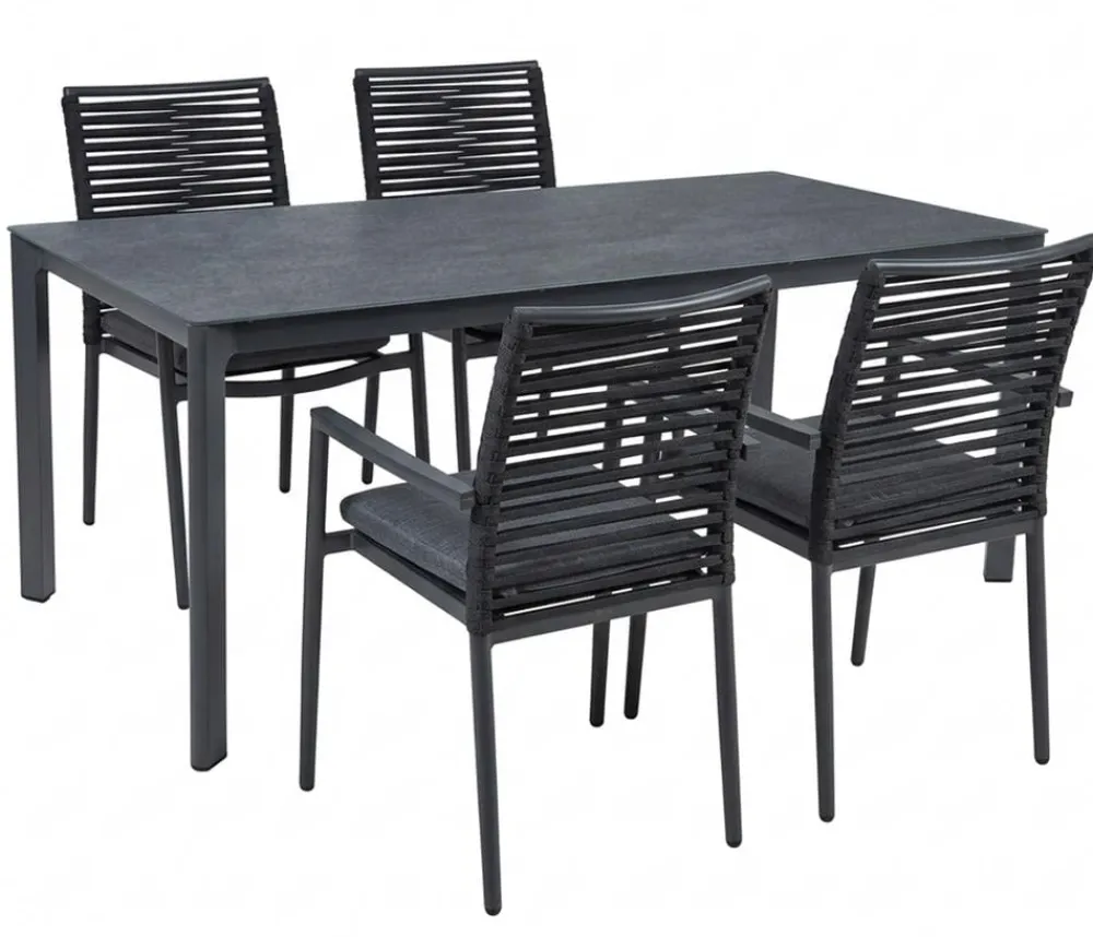 Acamp Gartenmöbel-Set Tisch Rom und Stapelstuhl New Jersey, 5-teilig Online