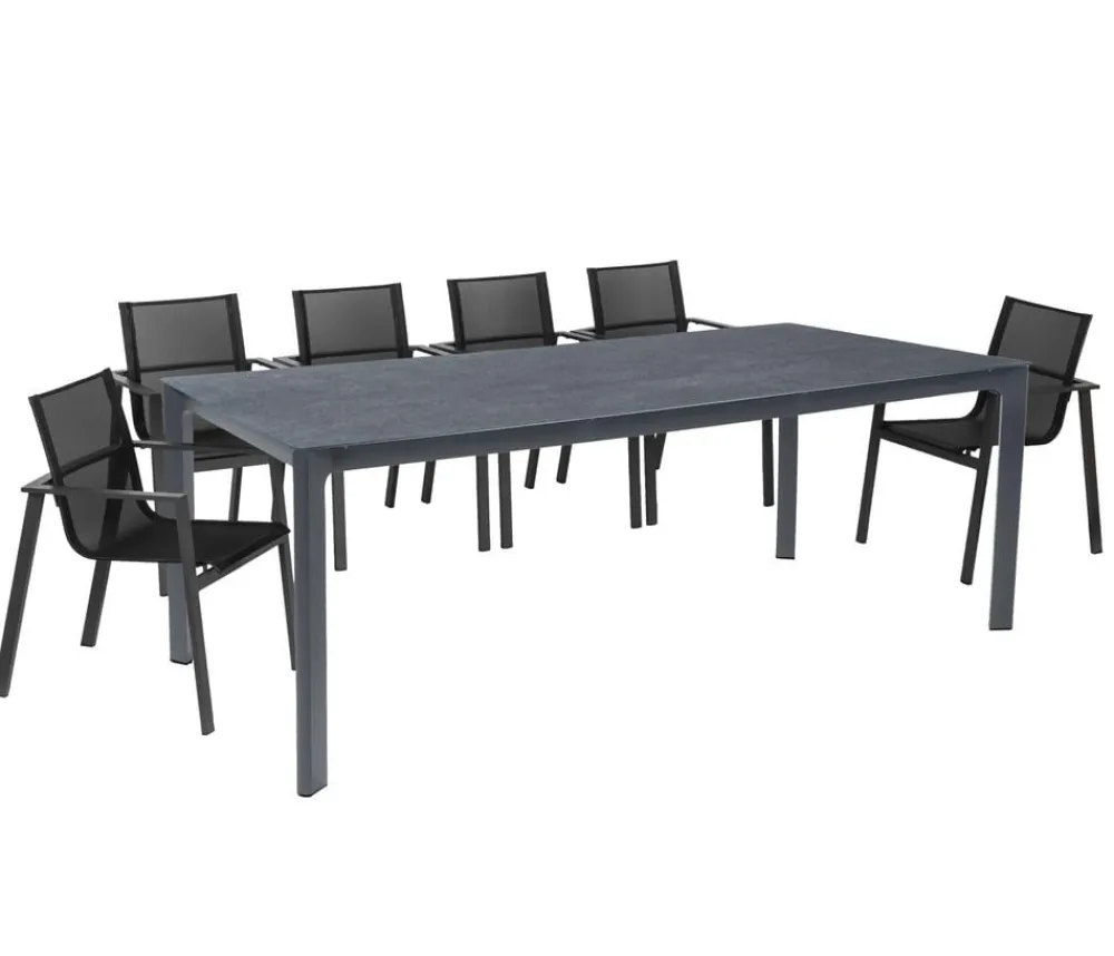 Acamp Gartenmöbel-Set Tisch Rom und Stapelstuhl Hollywood, 7-teilig Discount