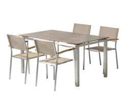 Acamp Gartenmöbel-Set Tisch Skye und Stapelstuhl Skye, 5-teilig Hot