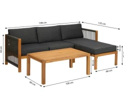 Acamp Gartenlounge-Sets > Lounge Malaga, 2-teilig