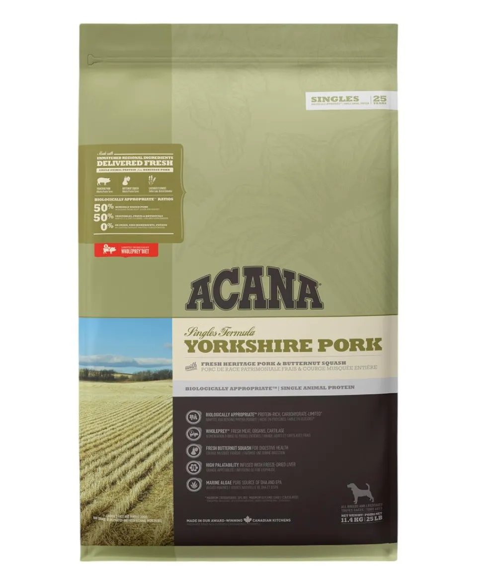 ACANA Trockenfutter Hund > Trockenfutter für Hunde Singles Dog Yorkshire Pork