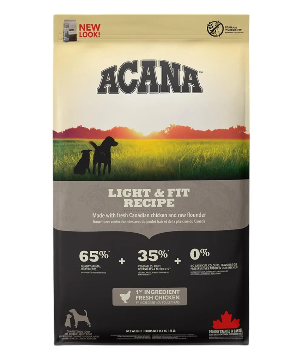 ACANA Trockenfutter für Hunde Heritage Light & Fit Recipe Adult Discount