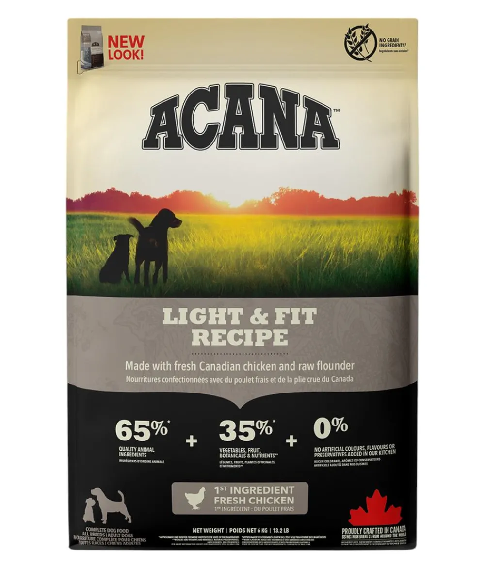 ACANA Trockenfutter Hund - Trockenfutter für Hunde Heritage Light & Fit Recipe Adult