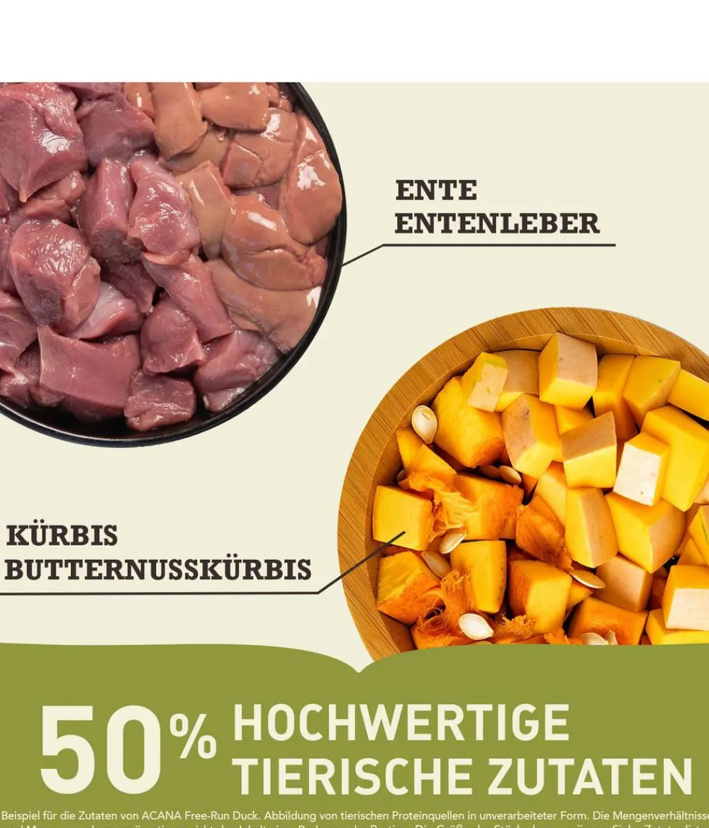 ACANA Trockenfutter Hund - Trockenfutter für Hunde Singles Dog Free-Run Duck Adult