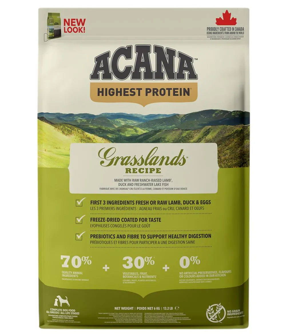 ACANA Trockenfutter Hund > Trockenfutter für Hunde Regionals Dog Grasslands, Adult, Ente & Lamm
