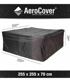 Aerocover Schutzhüllen - Loungesethülle quadratisch, 255x255x70 cm Dunkelgrau