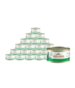 almo nature Nassfutter für Katzen HFC Natural, Thunfisch mit Mais, 24 x 70 g Hot