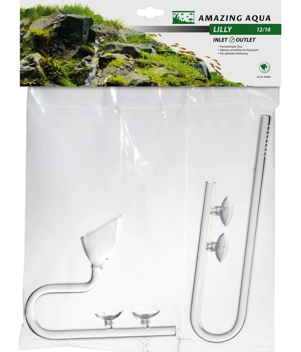 Amazing Aqua Mehr Aquarium Zubehör - Ein- & Auslass Set Lilly Transparent