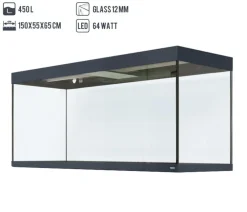 amtra Aquarium Komplettsets > Aquarium Kombination ALUX 450 LED, ca. B150/H148/T55 cm, 450 l