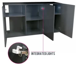 amtra Aquarium Komplettsets > Aquarium Kombination ALUX 450 LED, ca. B150/H148/T55 cm, 450 l