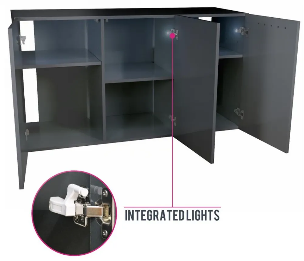 amtra Aquarium Komplettsets > Aquarium Kombination ALUX 450 LED, ca. B150/H148/T55 cm, 450 l
