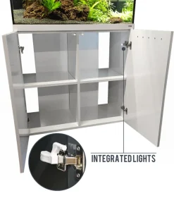 amtra Aquarium Komplettsets > Aquarium Kombination ALUX 220 LED, ca. B90/H148/T45 cm, 220 l