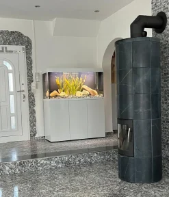 amtra Aquarium Komplettsets - Aquarium Kombination ALUX 450 LED, ca. B150/H148/T55 cm, 450 l Weiß