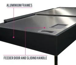 amtra Aquarium Kombination ALUX 220 LED, ca. B90/H148/T45 cm, 220 l Dunkelgrau Clearance