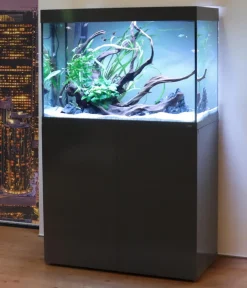 amtra Aquarium Kombination ALUX 220 LED, ca. B90/H148/T45 cm, 220 l Dunkelgrau Clearance