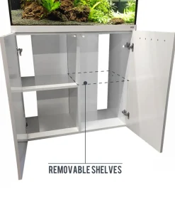 amtra Aquarium Komplettsets - Aquarium Kombination ALUX 330 LED, ca. B120/H148/T50 cm, 330 l Weiß