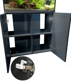 amtra Aquarium Komplettsets - Aquarium Kombination ALUX 330 LED, ca. B120/H148/T50 cm, 330 l Dunkelgrau