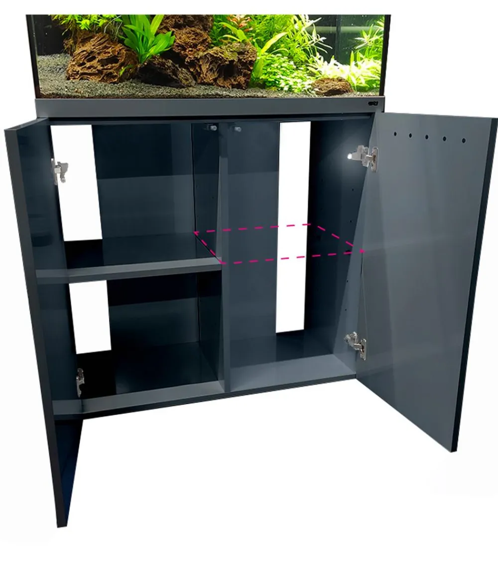 amtra Aquarium Unterschrank ALUX 220 LED, ca. B90/H83/T45 cm, 220 l Grau Best