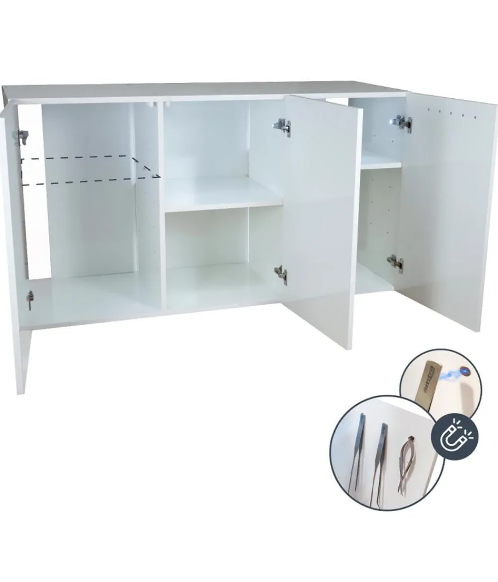 amtra Möbel - Aquarium Unterschrank ALUX 450 LED, ca. B150/H83/T55 cm, 450 l Weiß