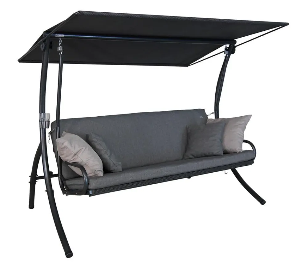Angerer Hollywoodschaukeln - Hollywoodschaukel Elegance, 160 x 210 x 145 cm Grau