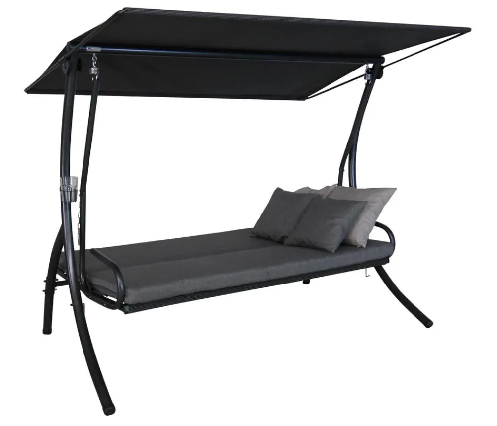 Angerer Hollywoodschaukeln - Hollywoodschaukel Elegance, 160 x 210 x 145 cm Grau