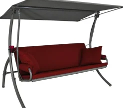 Angerer Hollywoodschaukeln - Hollywoodschaukel Elegance Joy bordeaux, 3-Sitzer