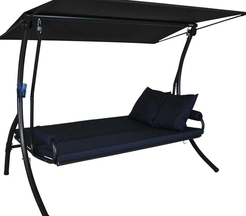 Angerer Hollywoodschaukeln - Hollywoodschaukel Elegance Joy, marineblau, 3-Sitzer