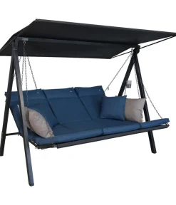 Angerer Hollywoodschaukel Smart, 75 x 132 x 212 cm Blau Discount