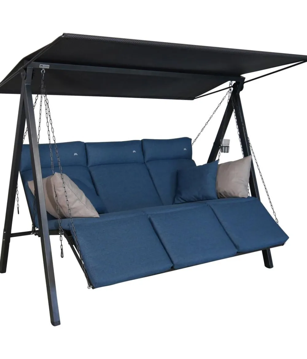 Angerer Hollywoodschaukel Smart, 75 x 132 x 212 cm Blau Discount