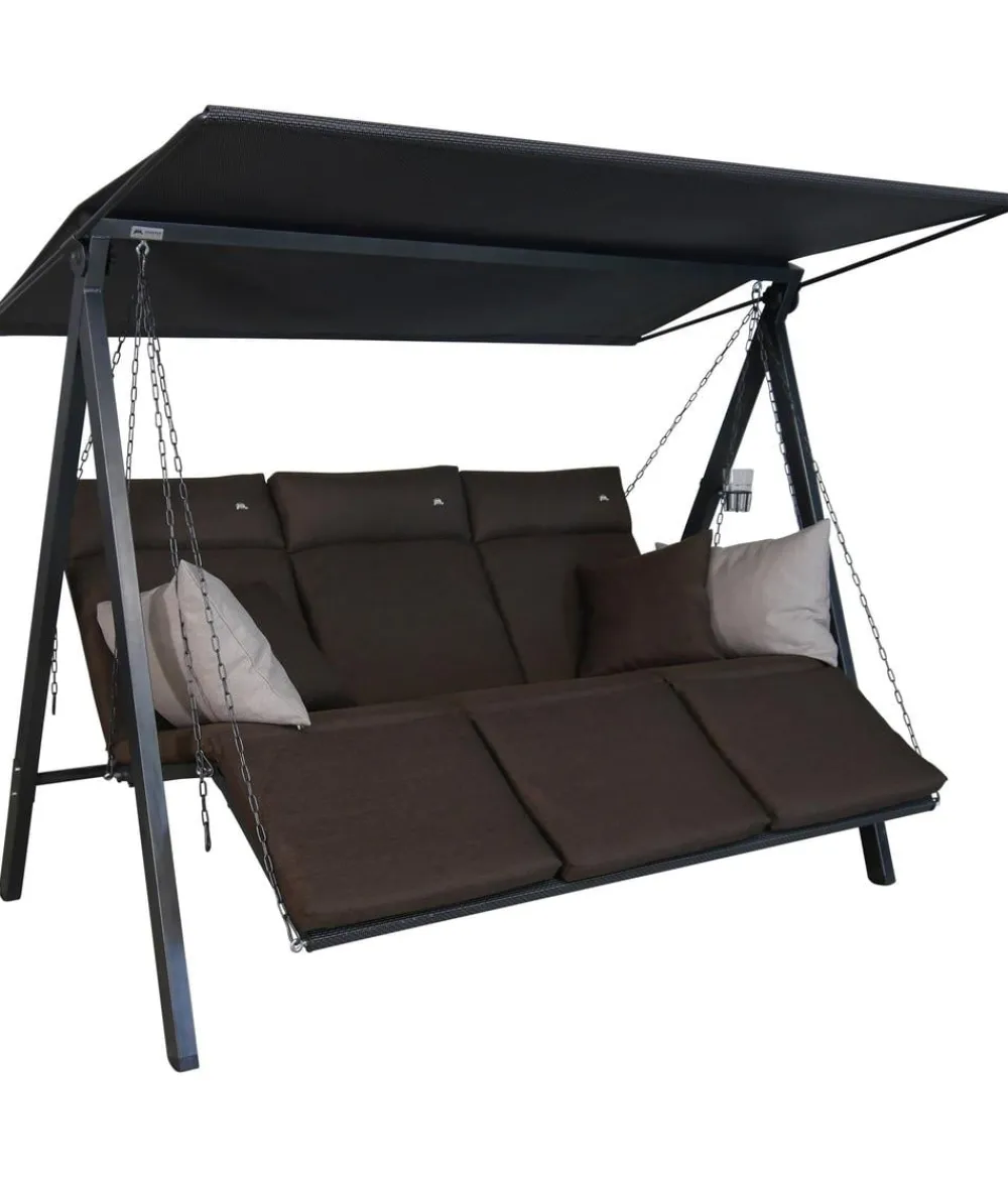 Angerer Hollywoodschaukel Smart, 75 x 132 x 212 cm Dunkelbraun
