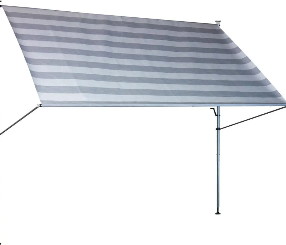 Angerer Klemmmarkise Premium, gestreift, ca. B300/H275/T170 cm Hellgrau
