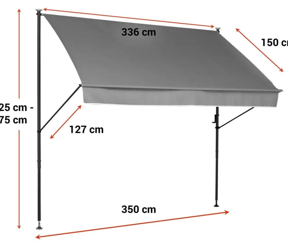 Angerer Klemmmarkise Style, ca. B350/H275/T150 cm Grün Sale
