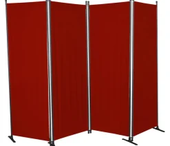 Angerer Paravent, 4-teilig, PE, ca. B220/H165 cm Dunkelrot Best