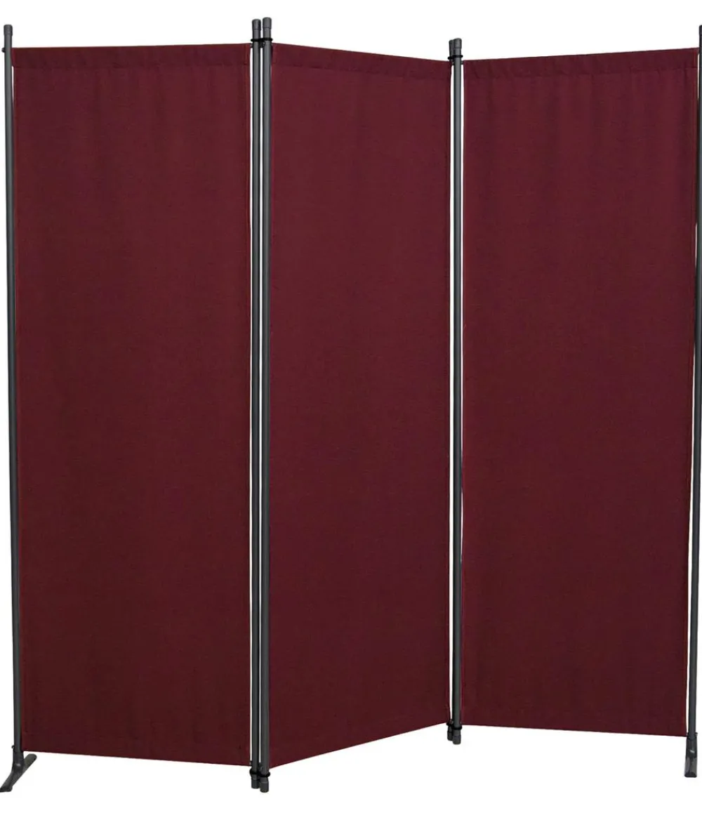 Angerer Sichtschutz - Paravent, 3-teilig, Swingtex, ca. B165/T165 cm Dunkelrot