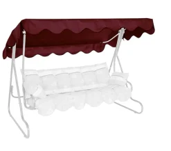 Angerer Hollywoodschaukeln - Sonnendach für 3-Sitzer Hollywoodschaukeln, ca. B210/T145 cm Dunkelrot