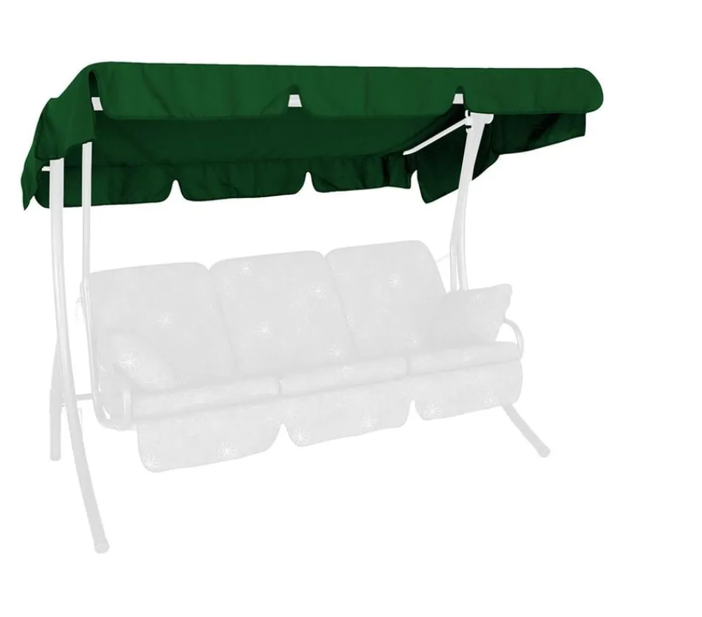 Angerer Hollywoodschaukeln - Sonnendach Swingtex für 3-Sitzer Hollywoodschaukeln, 210 x 145 cm Dunkelgrün