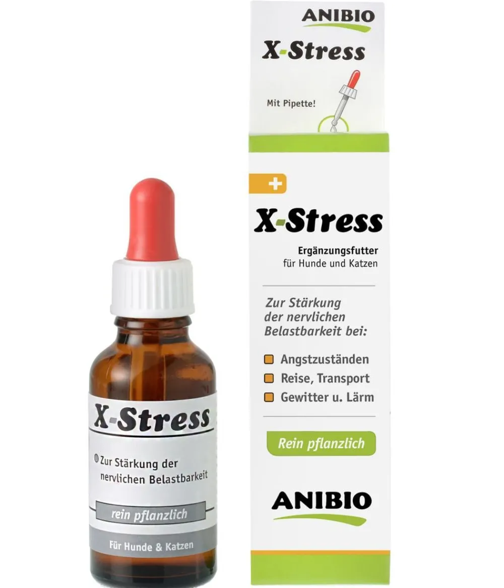 Anibio Nahrungsergänzung Für Tiere|Nahrungsergänzung Hund - Ergänzungsfuttermittel X-Stress, 30 ml