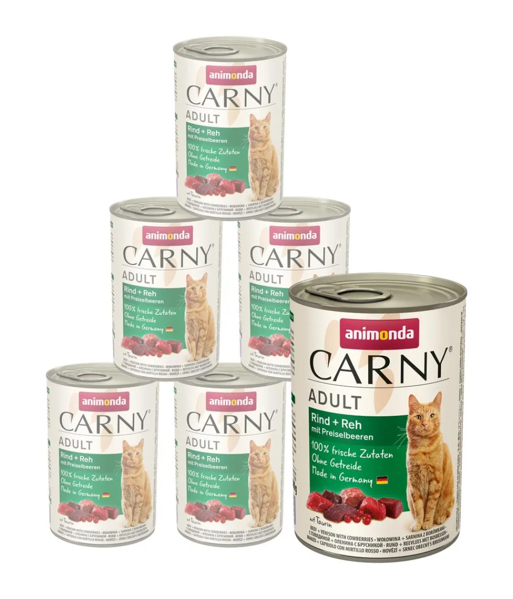 animonda CARNY® Nassfutter Katze - Nassfutter für Katzen Adult, 6 x 400 g