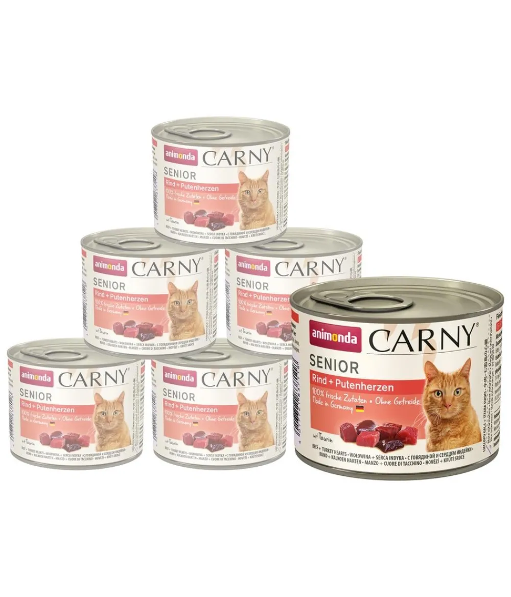 animonda CARNY® Nassfutter für Katzen Senior, 6 x 200 g Discount