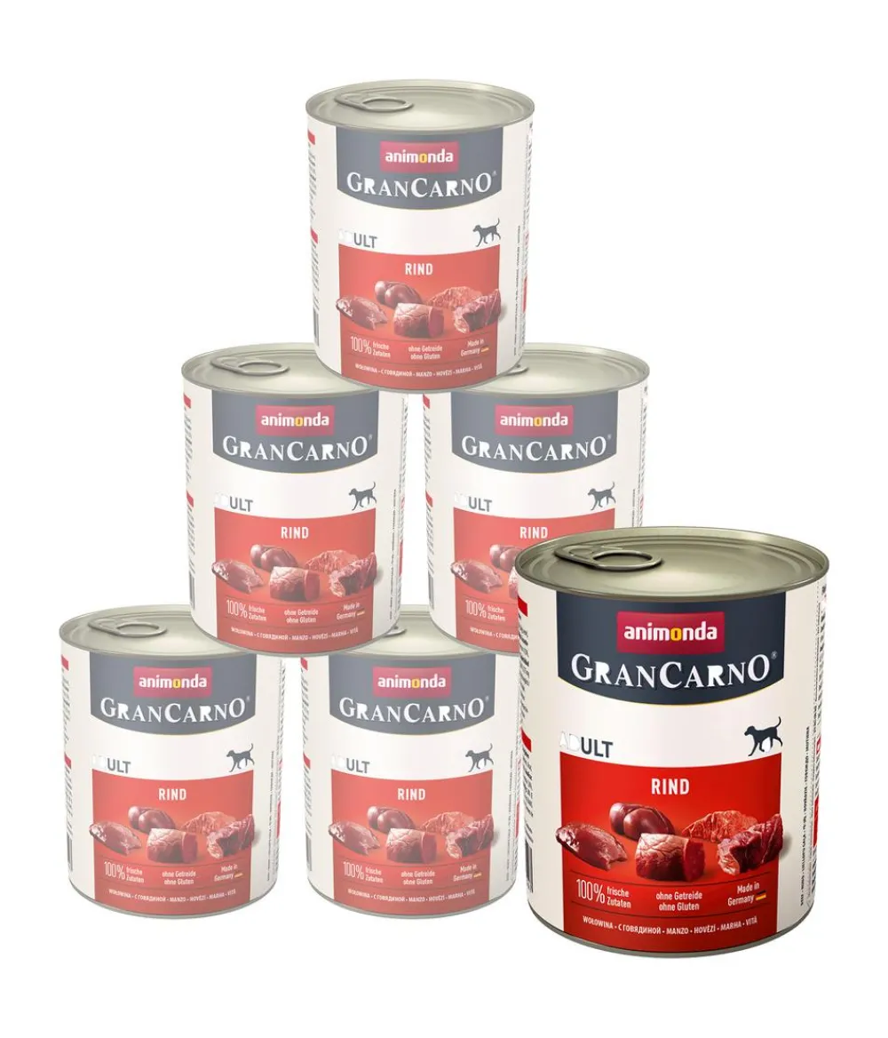animonda GRANCARNO® Nassfutter Hund - Nassfutter Adult, 6 x 800g