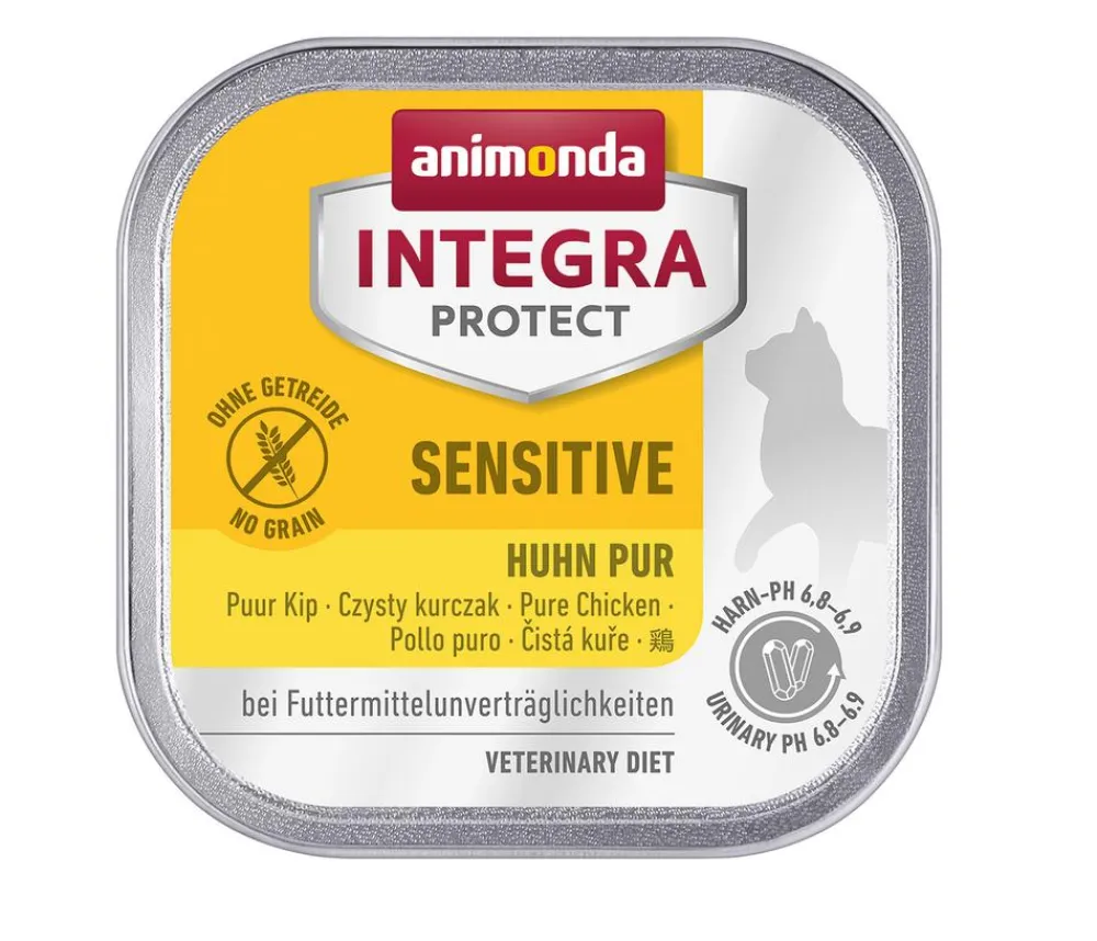 animonda INTEGRA PROTECT Diätfutter Katze|Nassfutter Katze - Nassfutter für Katzen Sensitive, Adult, 16 x 100 g