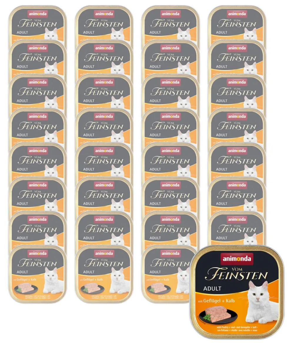 animonda VOM FEINSTEN Nassfutter Katze - Nassfutter für Katzen Adult, 32 x 100 g