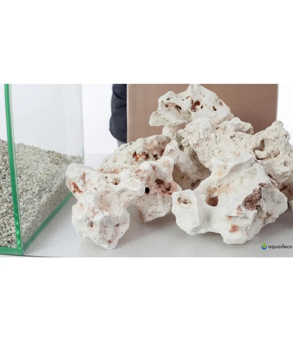 aquadeco Aquariumdeko Set Multi-Lochgestein Beige New