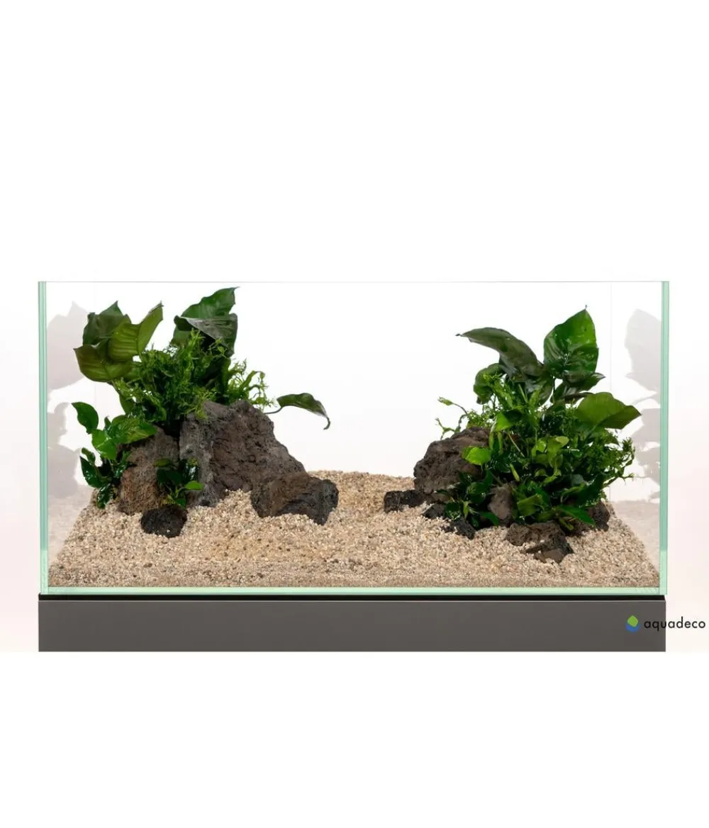 aquadeco Deko - Aquariumdeko Set e Premium Lava Schwarz